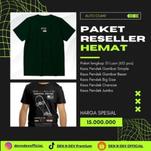 RESELLER - PAKET USAHA KAOS PENDEK SIAP JUAL