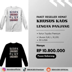 RESELLER - PAKET KHUSUS KAOS LENGAN PANJANG SIAP UNTUK JUALAN